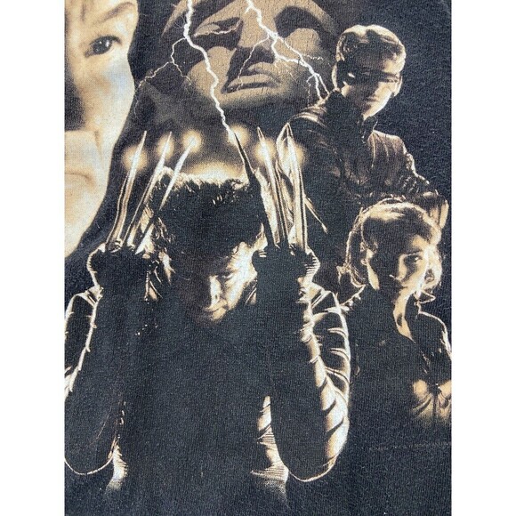 Vintage X-Men Shirt Mens Large Black Marvel Movie Wolverine Storm 90s Made USA - Picture 9 of 13